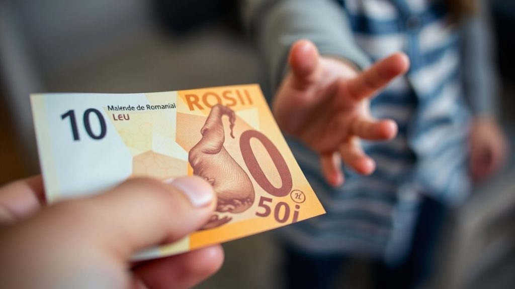 Alocațiile pentru Copii în 2025: Valori, Condiții și Calendarul Plăților 1 Bani și mâini de copil, alocații copii România