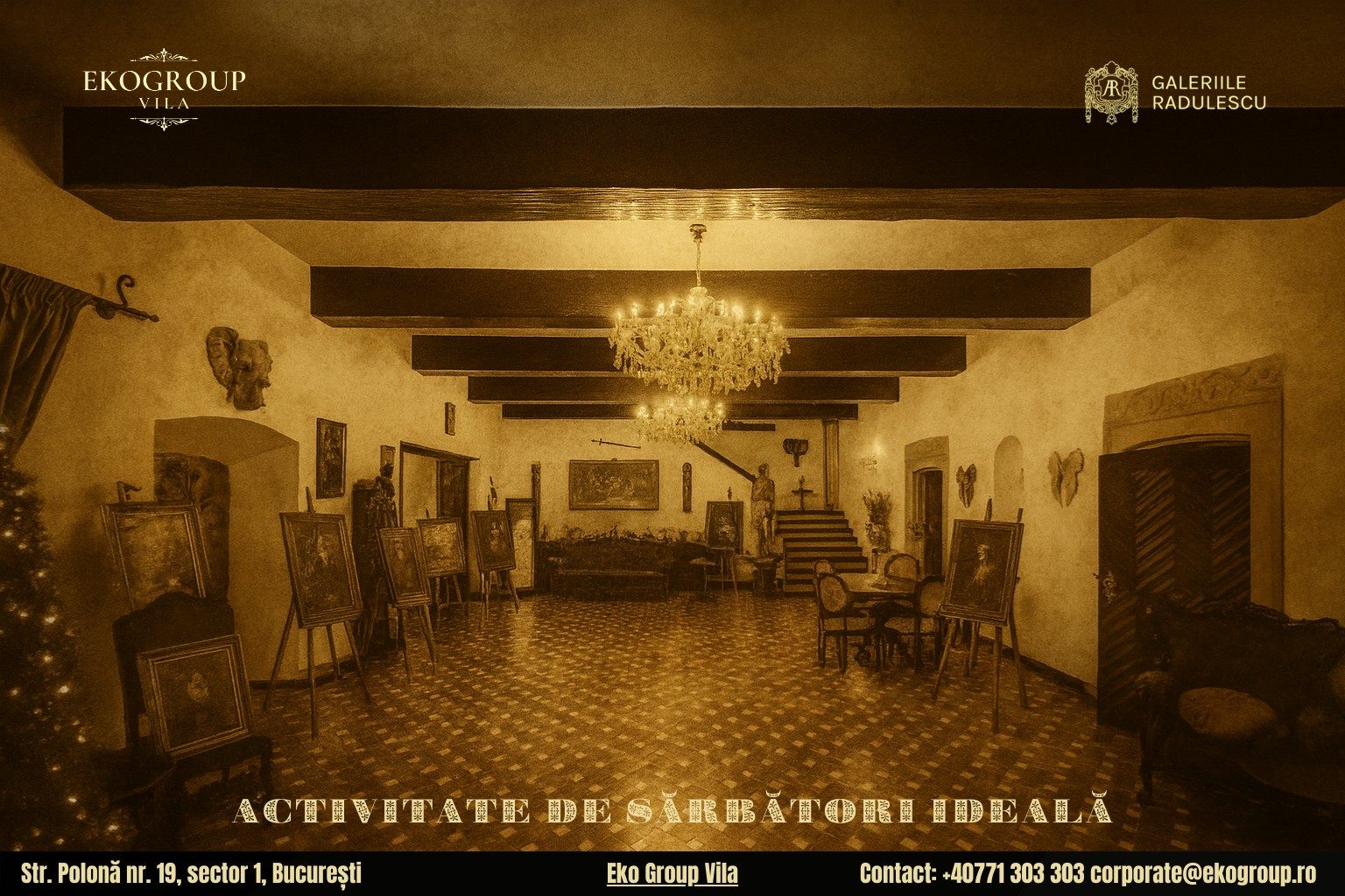 Zile libere decembrie: Tradiția Crăciunului anilor ’30 la Eko Group Vila, o experiență culturală inedită